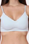 PrettyCat Sexy Women Lightly Padded Soft Bralette Bra - Light Blue — thumbnail 5